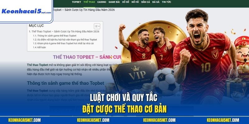 Luật chơi và quy tắc đặt cược thể thao cơ bản